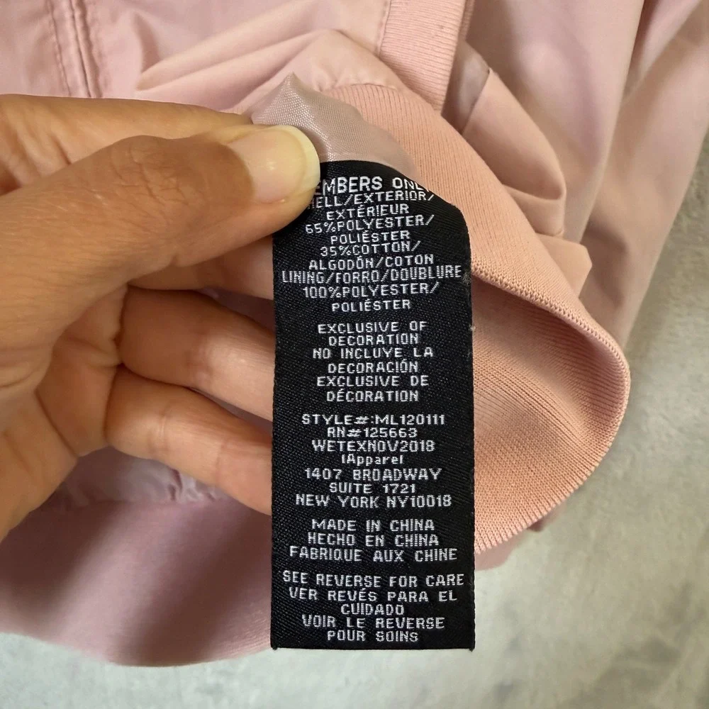 Members Only Iconic Racer Jacket Blush Pink Men's Large bomber streetwear